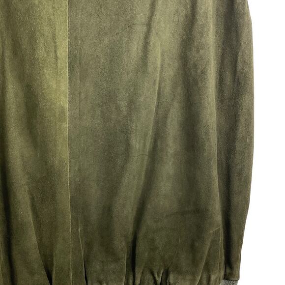 Ralph Lauren Purple Label Button Front 100% Suede Leather Vest Olive Green Sz 12 - Picture 6 of 11